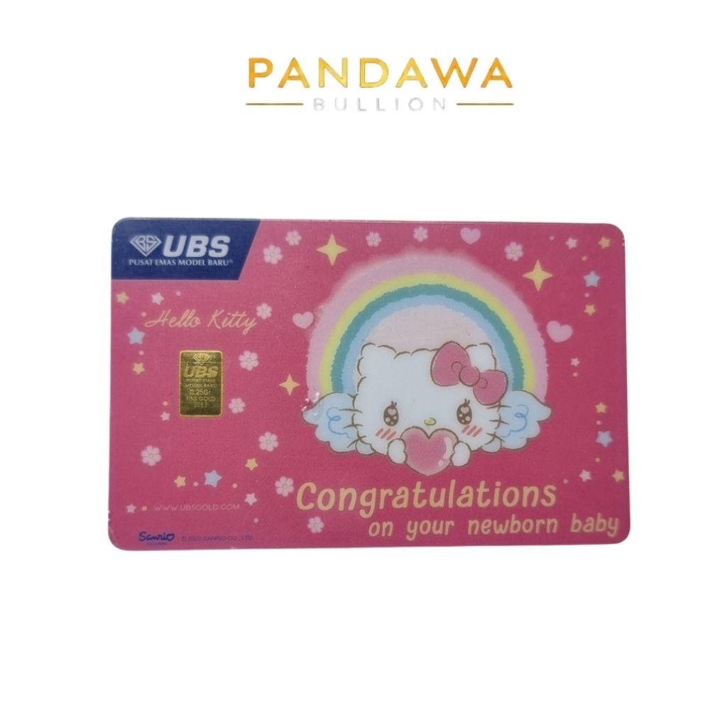 Logam Mulia Emas UBS Gold 0.25 Gram Hello Kitty Series