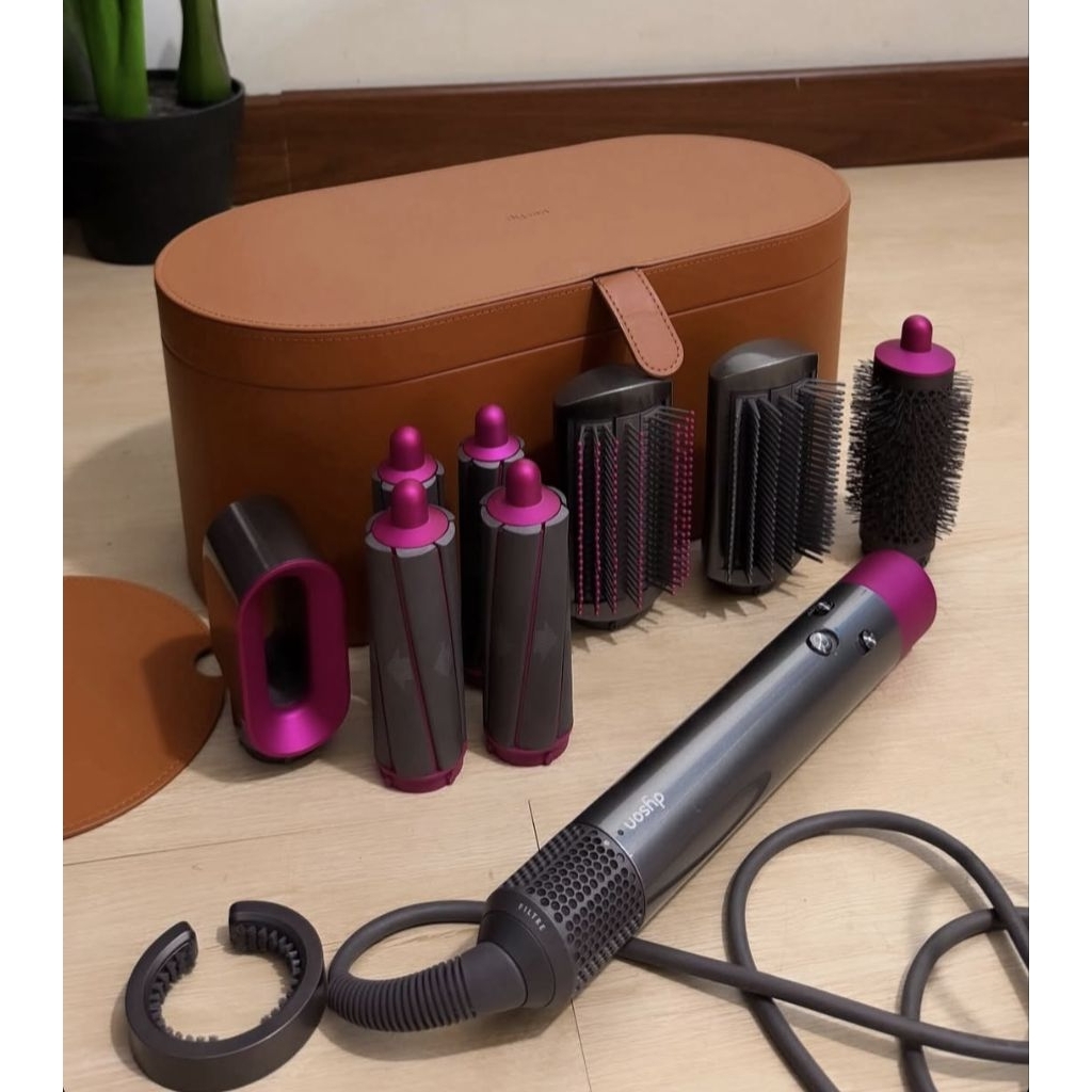(LIKE NEW) Set catokan hairdryer rambut lurus curly dyson