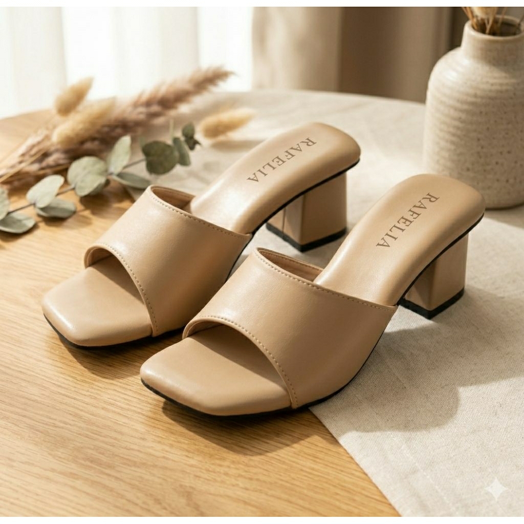 Sandal Heel Wanita Sandal bantalan empuk Alika Trendy 5,Cm