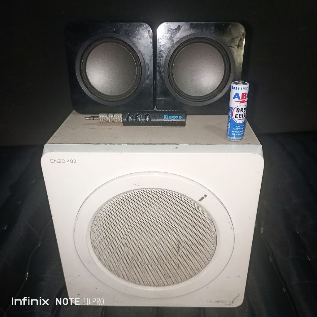 SUBWOOFER AKTIF SONIC GEAR ENZO 400 POWER 20 WATT ( JACK BLUETOOTH READY ) BONUS SATELITE SPEAKER PH