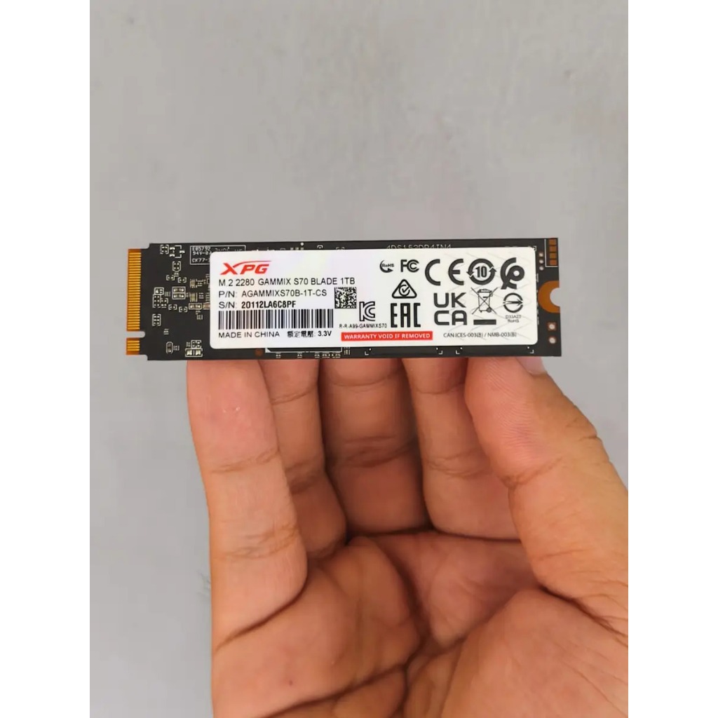 SSD NVME 1TB ADATA XPG S70 BLADE - GEN4 - Kesehatan: 87%