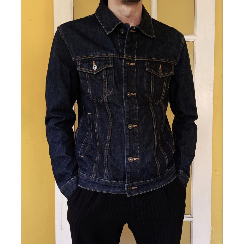 Jaket Jeans Raw Denim GIORDANO Type 3