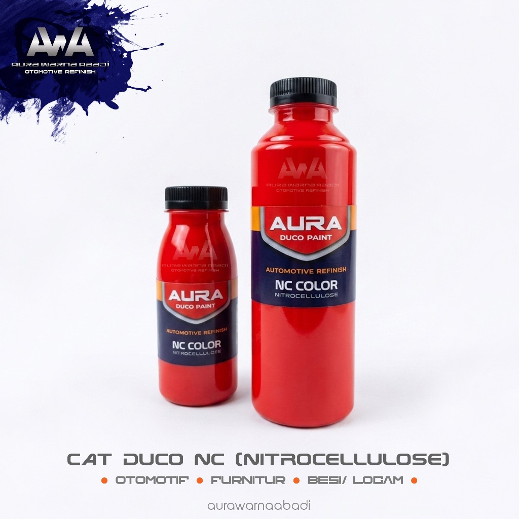 AURA Cat Duco Mobil NC Ferrari Red 250ml - Cat Semprot Duco Berkualitas
