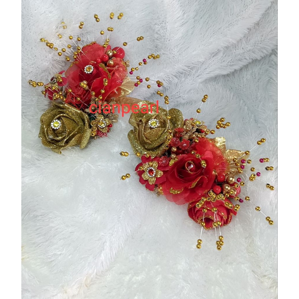 hairdo flower bridal flower hairpin flower bunga rambut pengantin bunga pesta bunga rambut kebaya bu