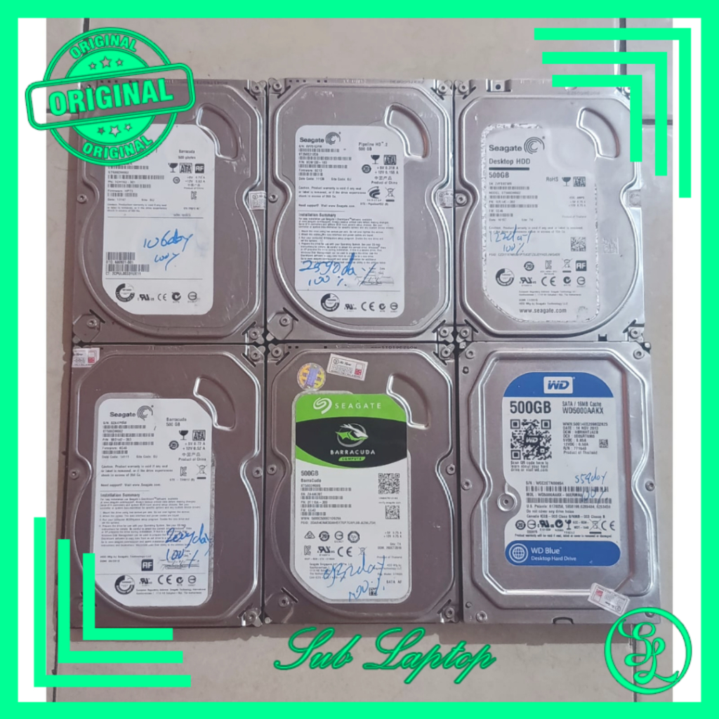 Hardisk PC Komputer Hardisk Server 500GB 3.5" HDD Internal CCTV 500GB SATA HDD PC CCTV PS2 PS3 FAT S