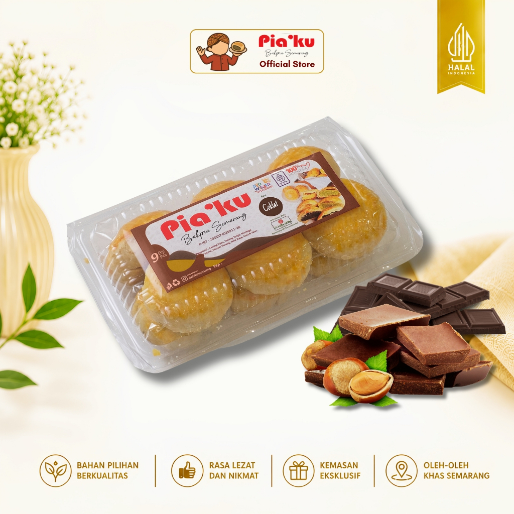 Bakpia Piaku Semarang - Rasa Coklat Isi 9 Biji Oleh-oleh Semarang