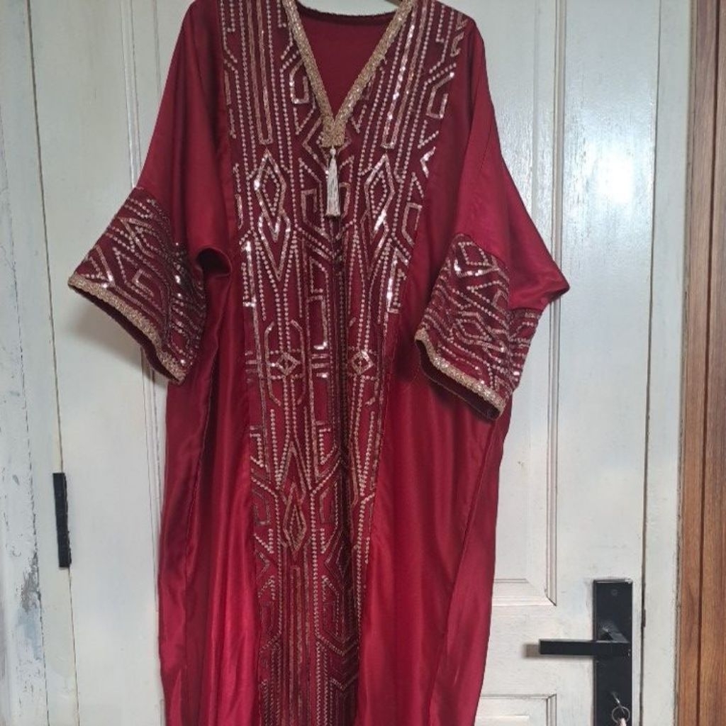 Gamis abaya maroon