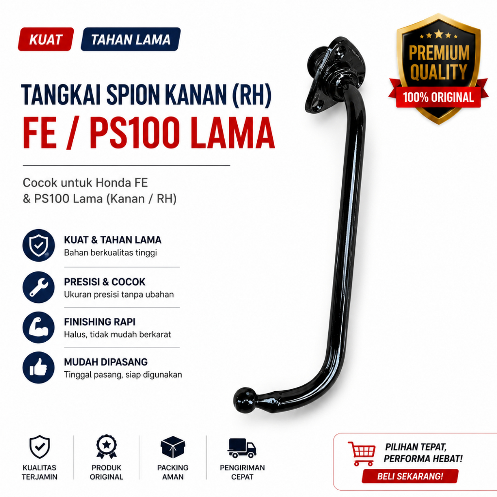 Gagang Tangkai Spion Kanan (RH) FE / PS100 Lama / PS100 Umplung / PS120 Lama / PS120 Umplung