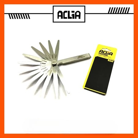 ACLIA Stel Klep Fuller Blade 13 Pcs - Feeler Gauge 0.05 - 1 mm  Motor Mobil Pengukur Ketebalan