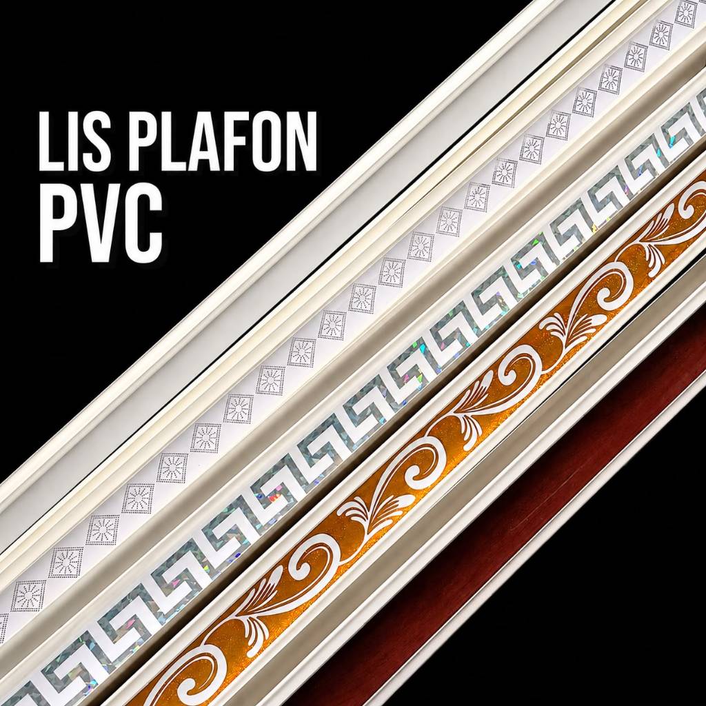 Lis Plafon | List Sudut Dinding PVC Banyak Motif Warna | Lis Tutup Plafon Ukuran Kecil Besar Murah