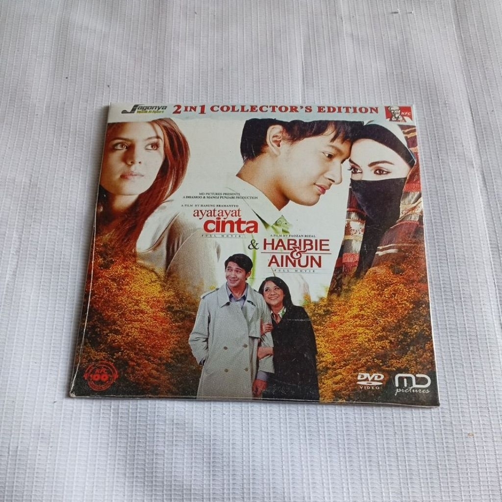 kaset dvd fil m 2 in 1 ayat-ayat cinta dan habibie Ainun (baru)