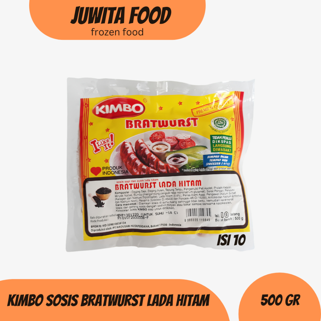 SOSIS KIMBO BRATWURST LADA HITAM ISI 10