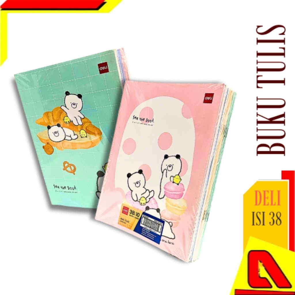 BUKU TULIS DELI 38 LEMBAR/BUKU TULIS SEKOLAH DELI SERIES DELICIOUS