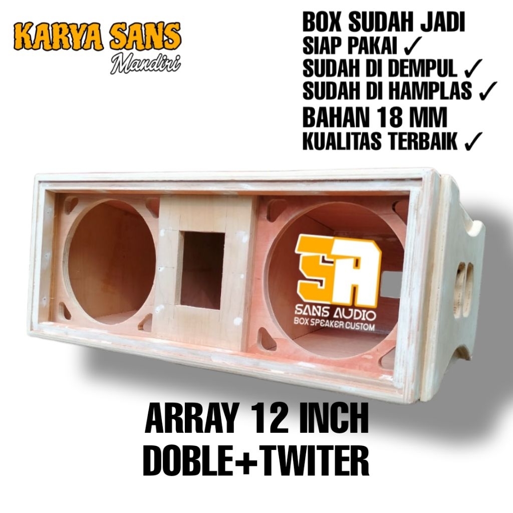 Box speaker array 12 inch doble plus twiter mentahan