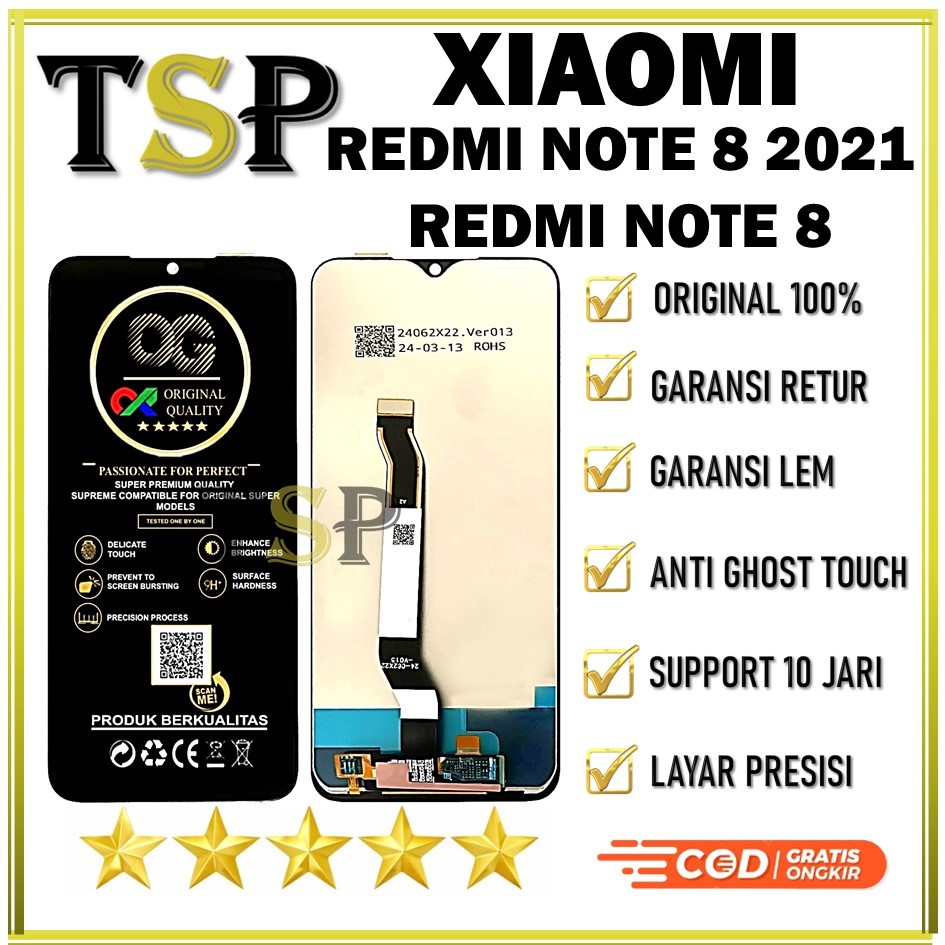 ORIGINAL 100% LCD XIAOMI REDMI NOTE 8 2021 / REDMI NOTE 8 TOUCHSCREEN ORIGINAL 100% HIGH QUALITY
