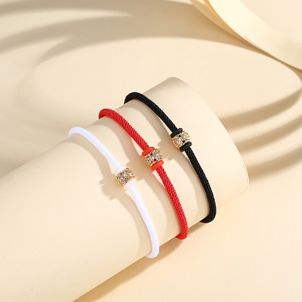 Lanme Jewelry Gelang Aksesoris Fashion Elegan Titanium Wanita Anti Luntur Tali Kepang Gelang Korea K