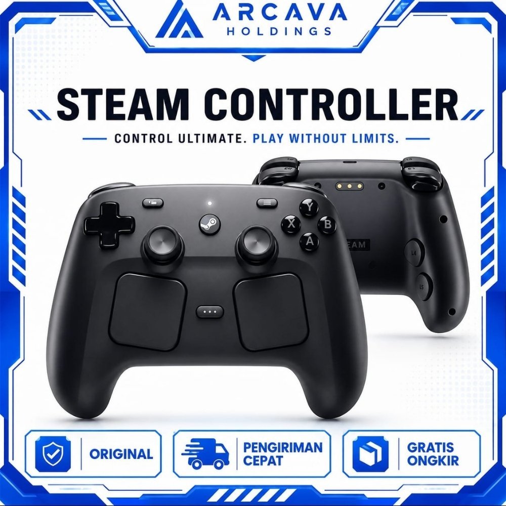 Steam Controller Wireless Gaming Controller Dual Touchpad untuk PC & Steam Steam Controller