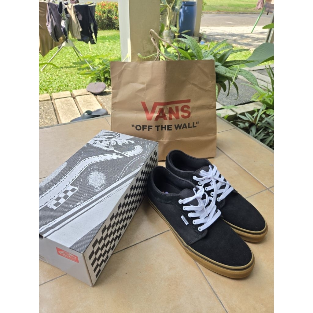 Vans Skate Chukka Low Black Gum Original BNIB Size 47 EU 47 US 13 Lengkap Box