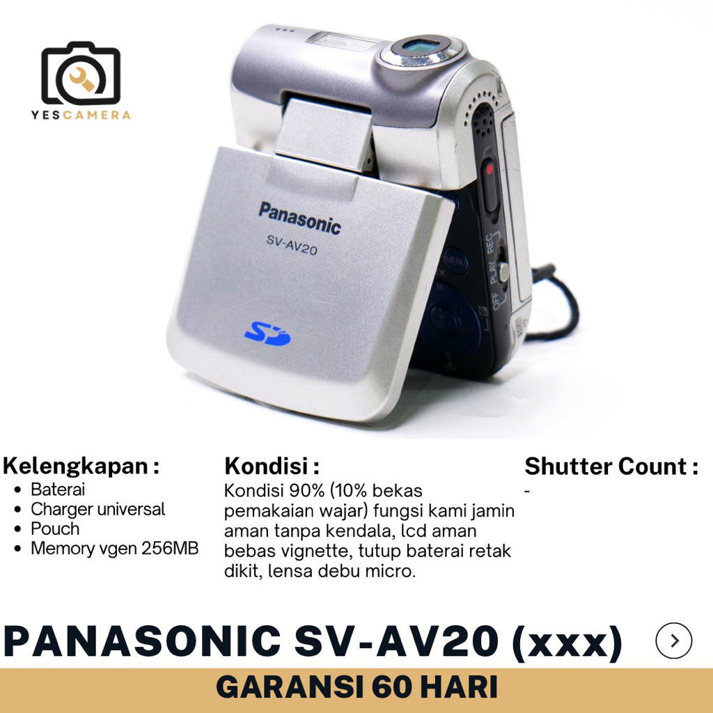 Panasonic SV-A20 (Bekas) - 0.3MP , Format Video MPEG4 - Unit Only(xxx)