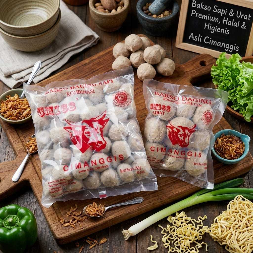 Baso Daging Sapi Cimanggis Isi 50Pcs| Baso Urat Cimanggis| Baso Sapi Urat Cimanggis 100% HALAL