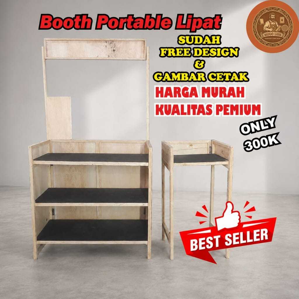 Booth portable/meja lipat/booth lipat/gerobak portable/gerobak lipat