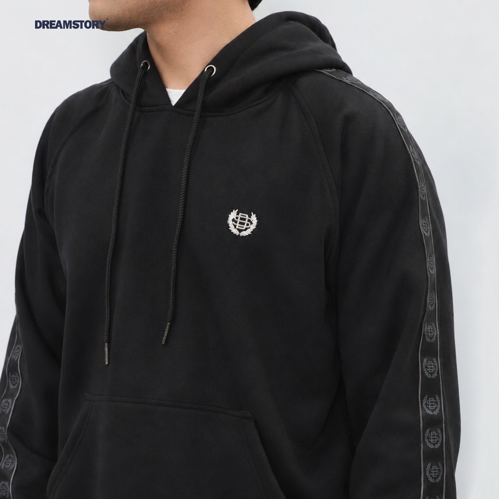 DREAM STORY - Hoodie Daylai Raglan Cotton Fleece 330gsm Jaket Pria Pull Over Premium Cowok Jumper Pr