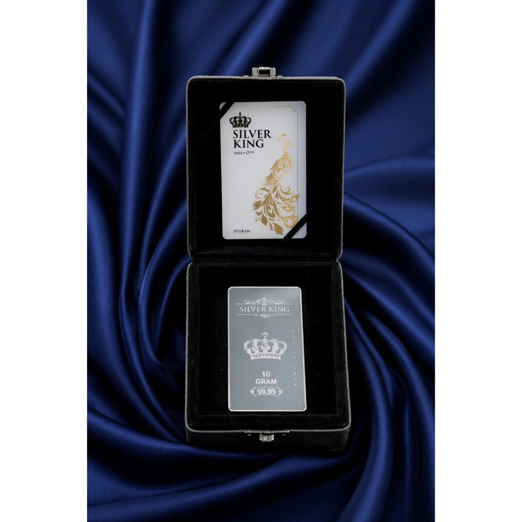 Perak Batangan 10-gram Original Merk SILVER KING - Investasi Logam Mulia 999 Fine Silver