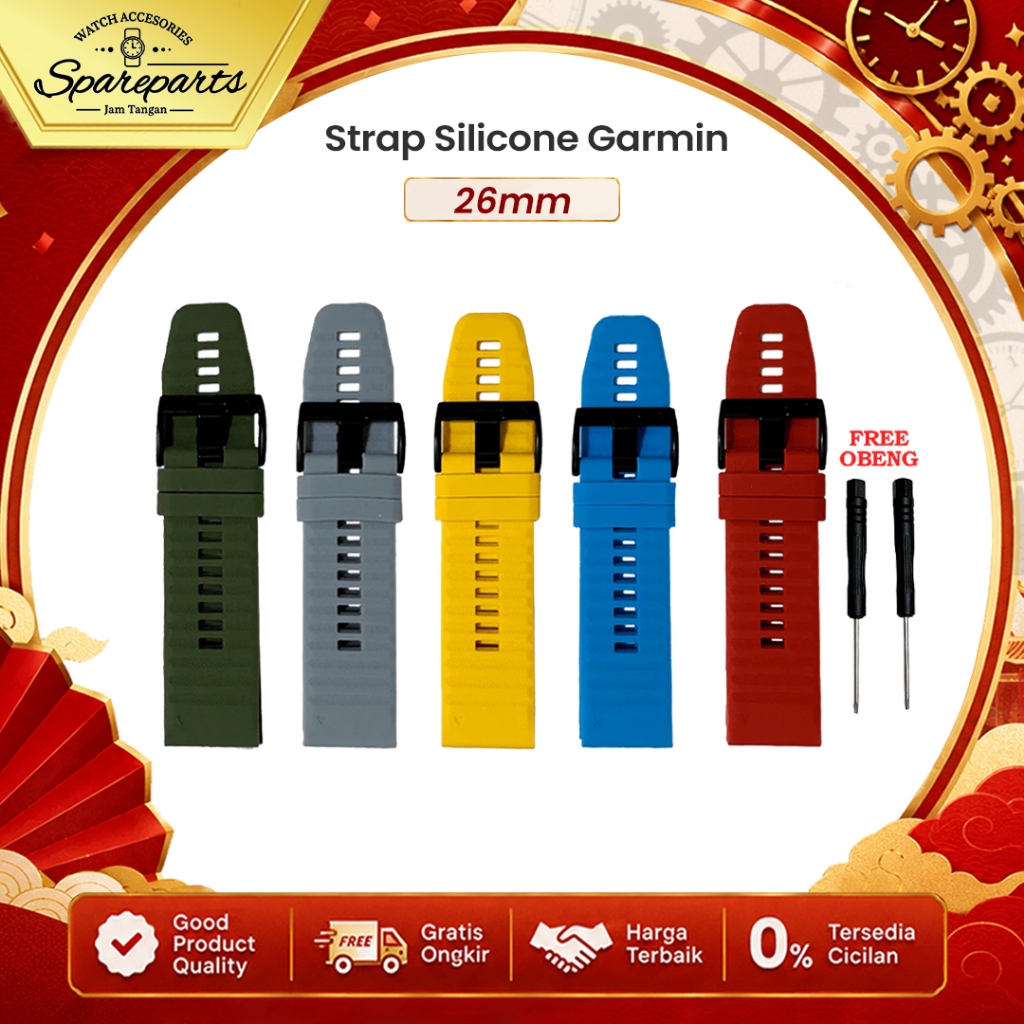Rubber Strap Tali Karet Jam Tangan Garmin D2 Bravo D2 Charlie D2 Delta Mach 1 Pro Mach 2 51mm
