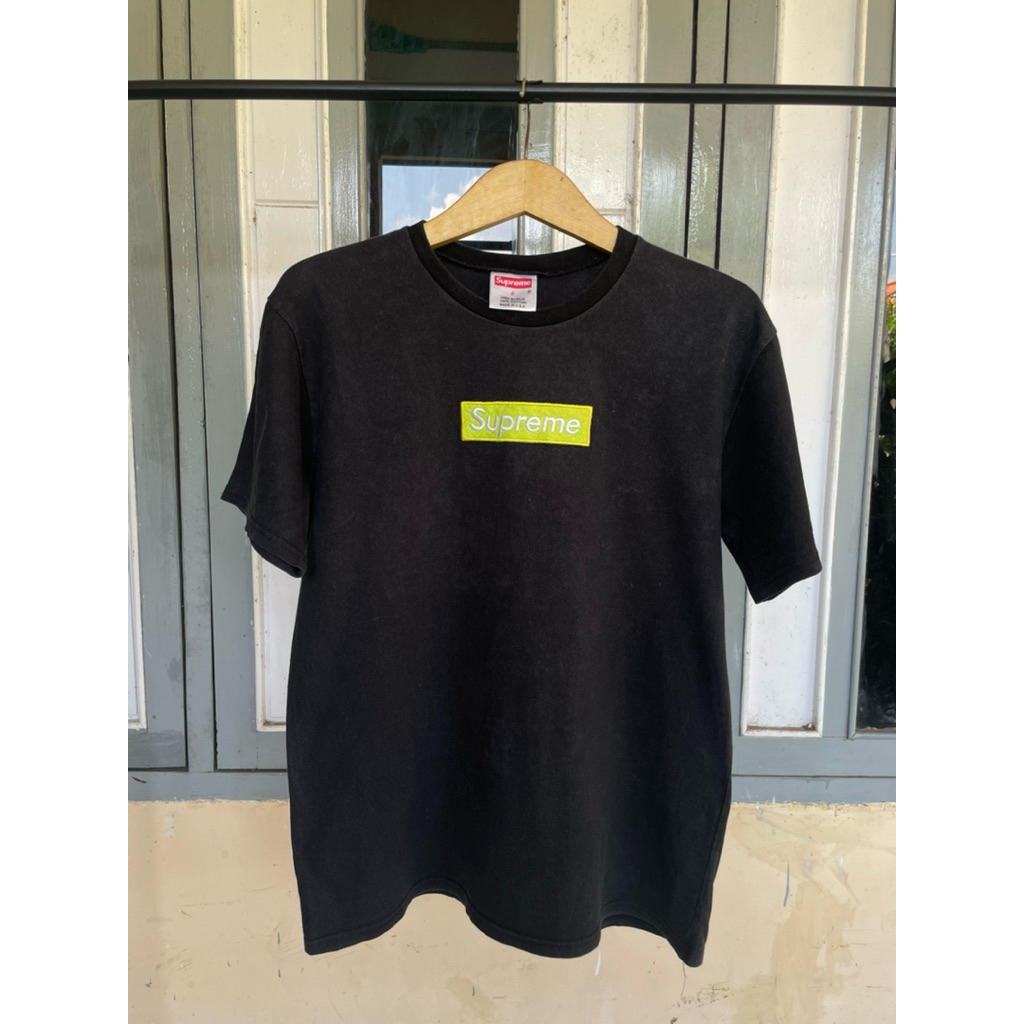 supreme neon box logo preloved