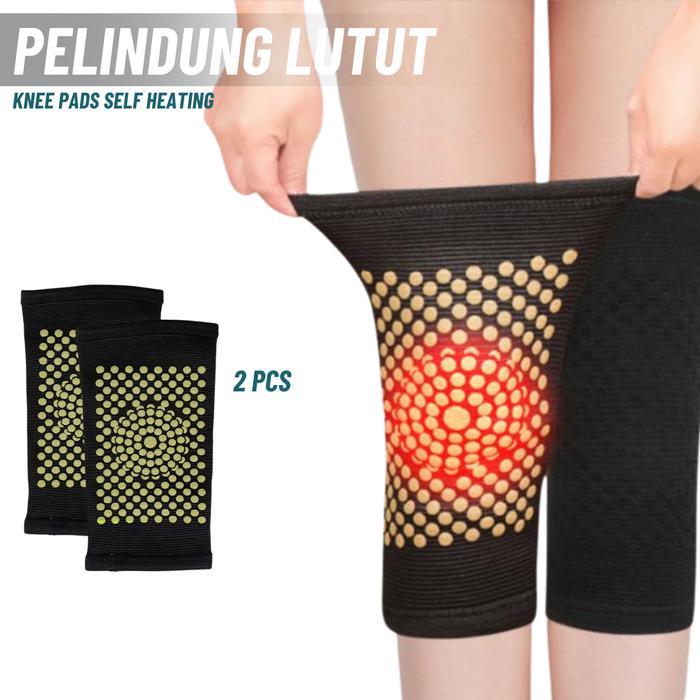 Deker Terapi Lutut Korset Pemanas Lutut Tourmaline Kesehatan Penghangat Lutut Magnetik