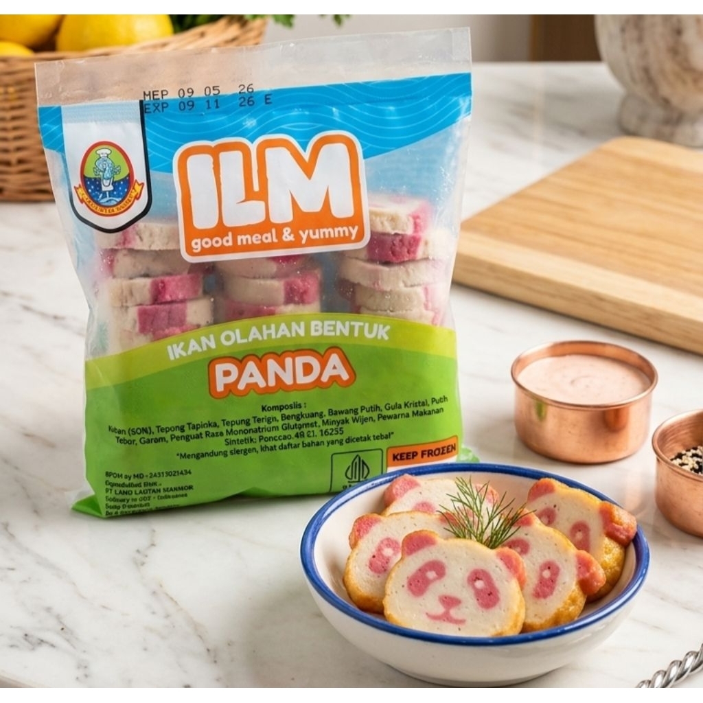 ILM Olahan Ikan Bentuk Panda 500g |ilm panda|sosis boneka|sosis panda| bentuk panda