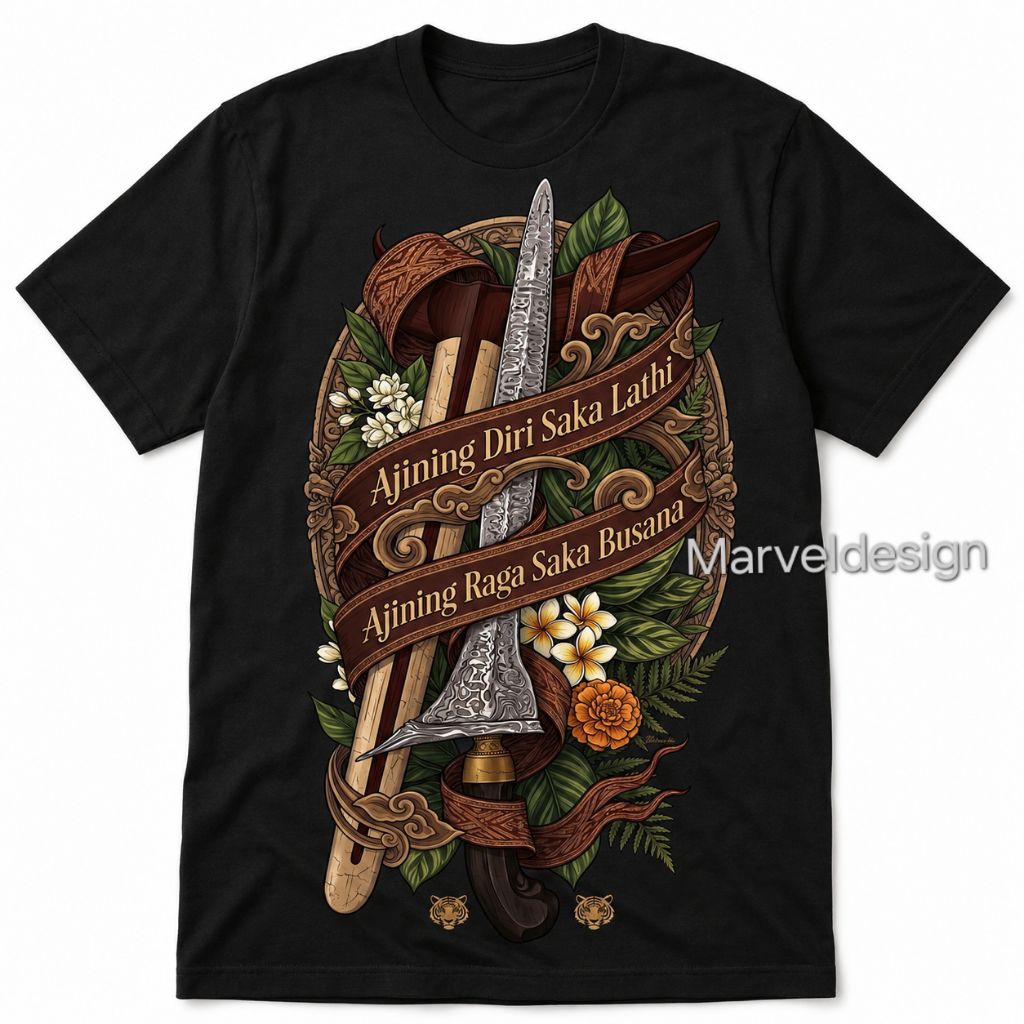 KAOS JAWA AJINING DIRI SAKA LATHI AJINING RAGA SAKA BUSANA , KAOS PRIA WANITA COTTON COMBED 24S