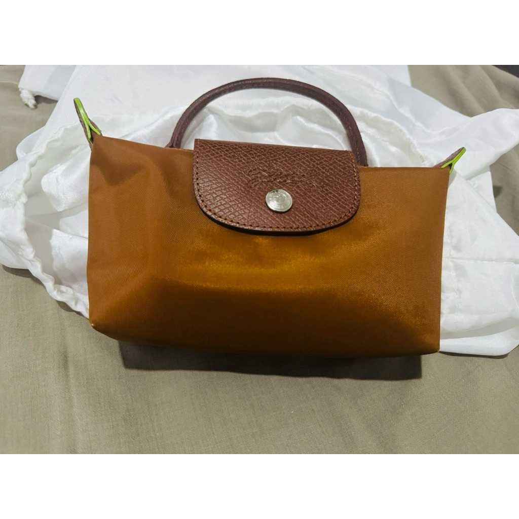 PL Longchamp le pliage pouch cognac