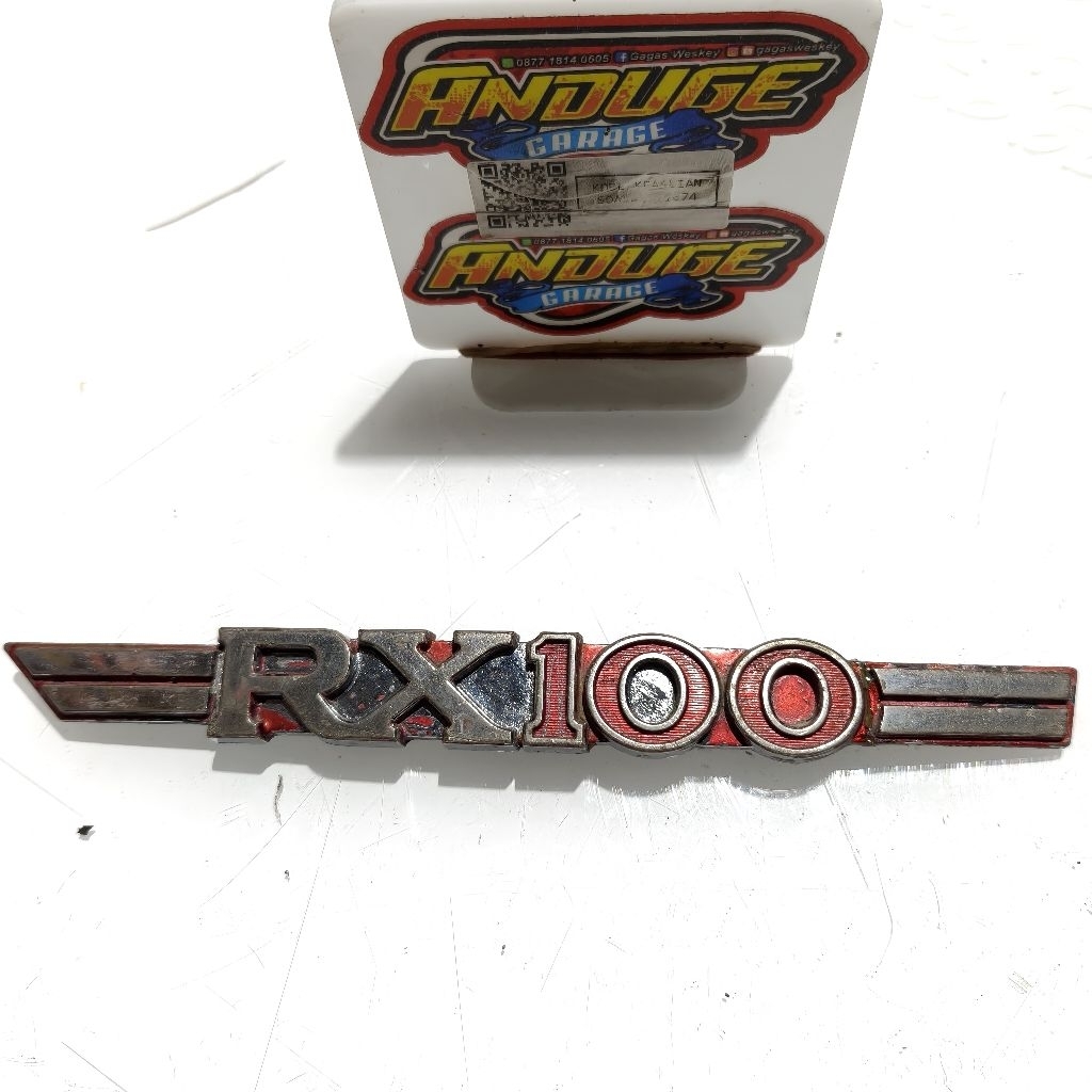 emblem logo tulisan cover tepong tempong kempol tutup aki yamaha rx100 RX 100 oryginal second bekas
