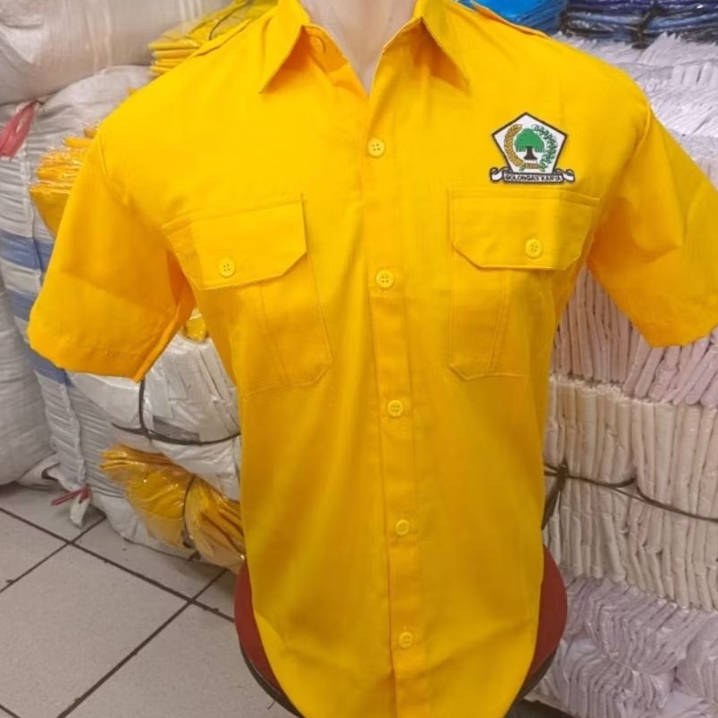 kemeja golkar seragam golkar pendek bordir