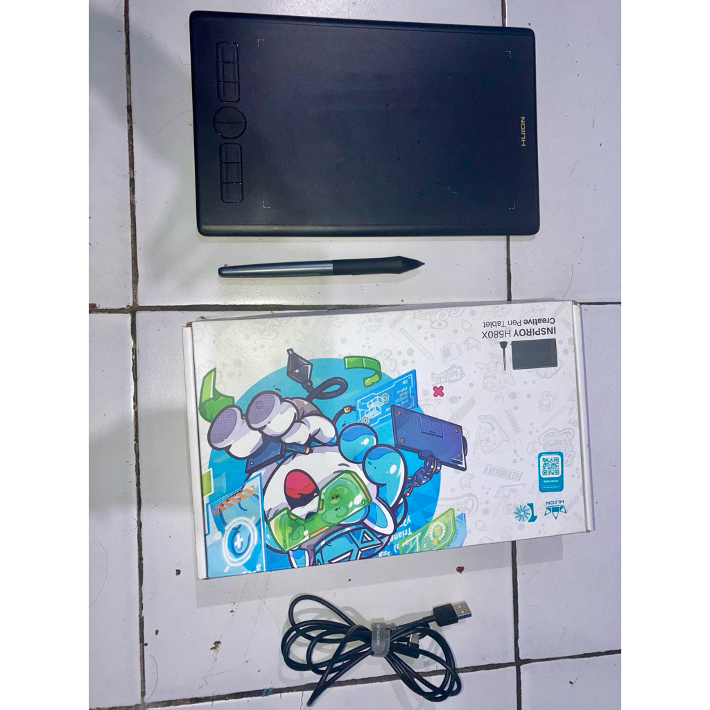 [SECOND/BEKAS] HUION Inspiroy H580x Pen Tablet | Digital Drawing Tablet 8 x 5 inch