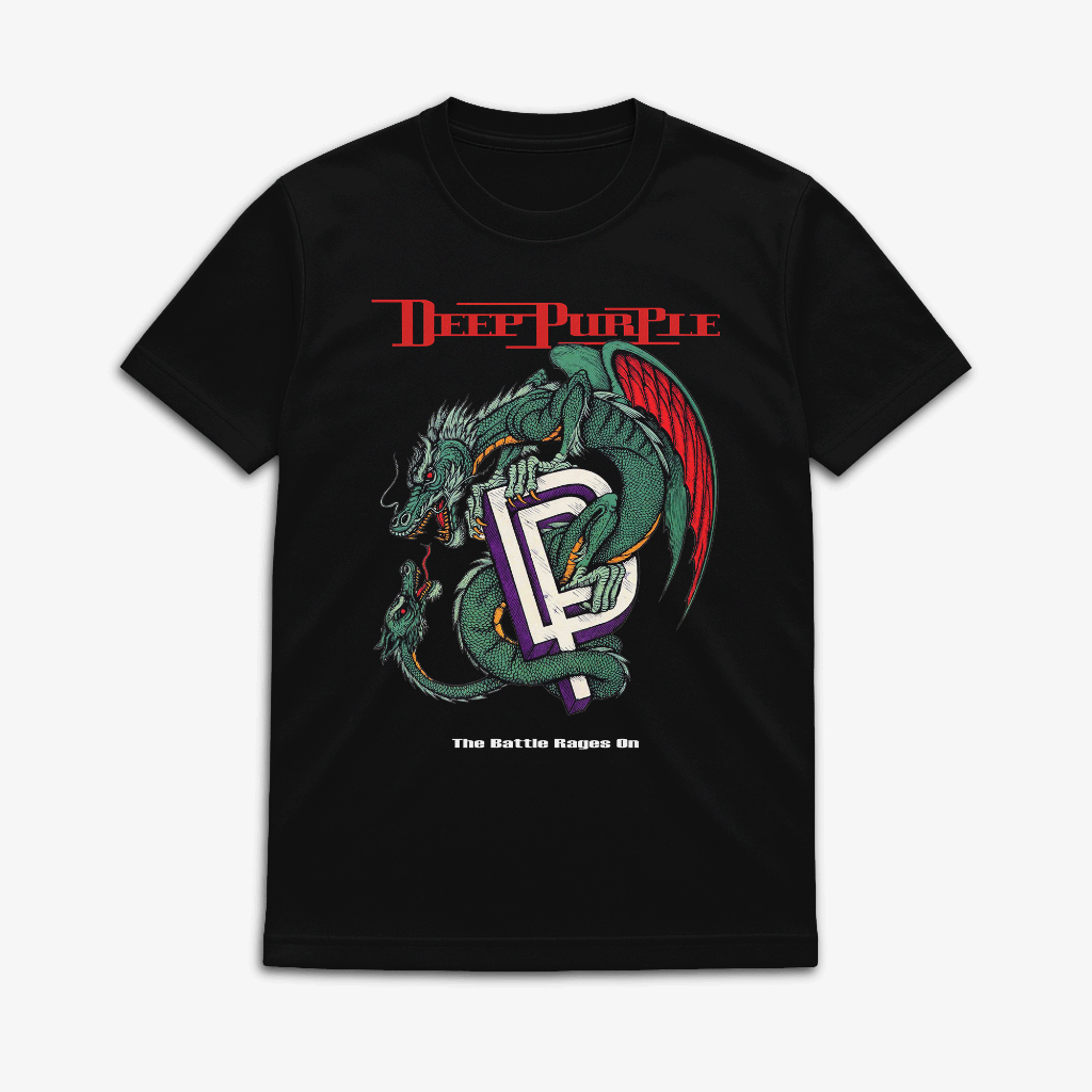 OVERHEADKICK PREMIUM TEES  DEEP PURPLE T-SHIRT / KAOS MUSIC / KAOS STREETWEAR / KAOS BAND / KATUN CO
