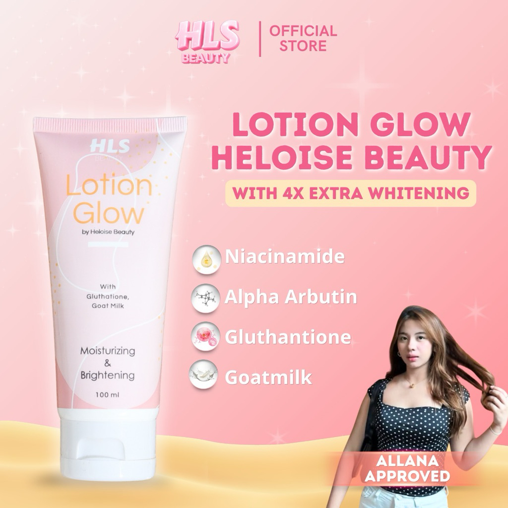 Lotion glow by heloise beauty (lotion pemutih / bekas luka / jerawat punggung) BPOM