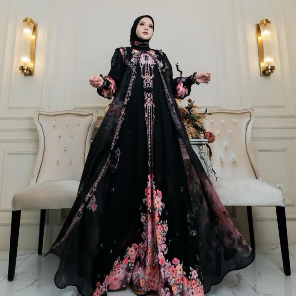Gamis Syari Mewah Briana Series By Alya Syari / Gamis Syari Kekinian / Gamis Syari Premium