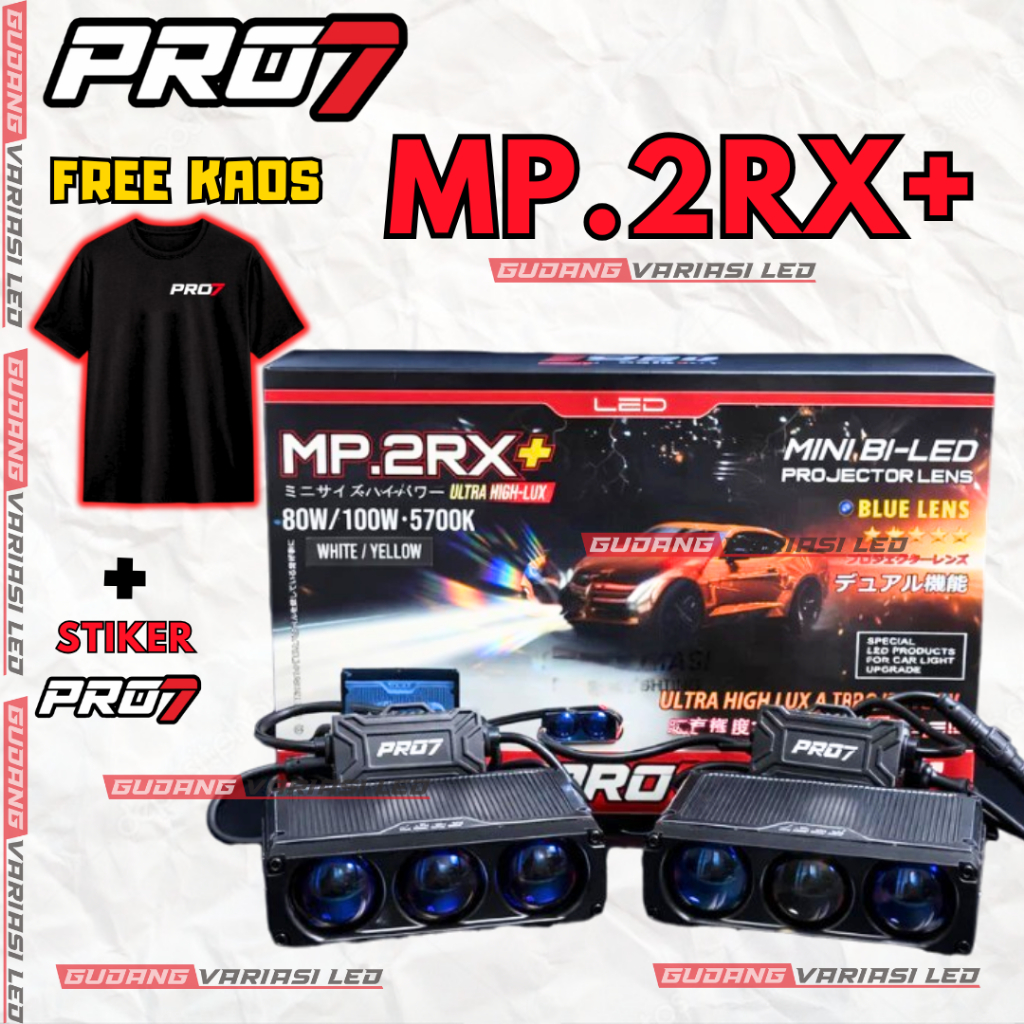LAMPU MINI PROJIE 3 MATA PRO7 PRO 7 MP2RX+ MP2RX PLUS MP.2RX MP2 RX MP 2RX PLUS MP-2RX SUPER LED MIN