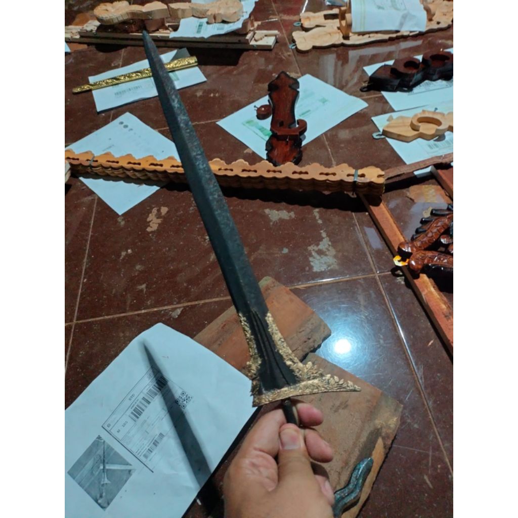 Keris Kamardikan Bilah Lurus Hiasan Pajangan Koleksi Antik