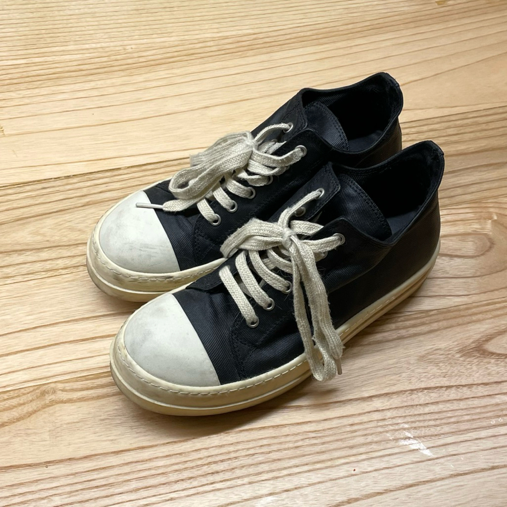 DRKSHDW Rick Owens Ramones Waxed Cotton Low