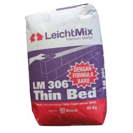 Semen Mortar LEICHTMIX / Perekat Bata Ringan Hebel Thinbed LM306 1 Kg