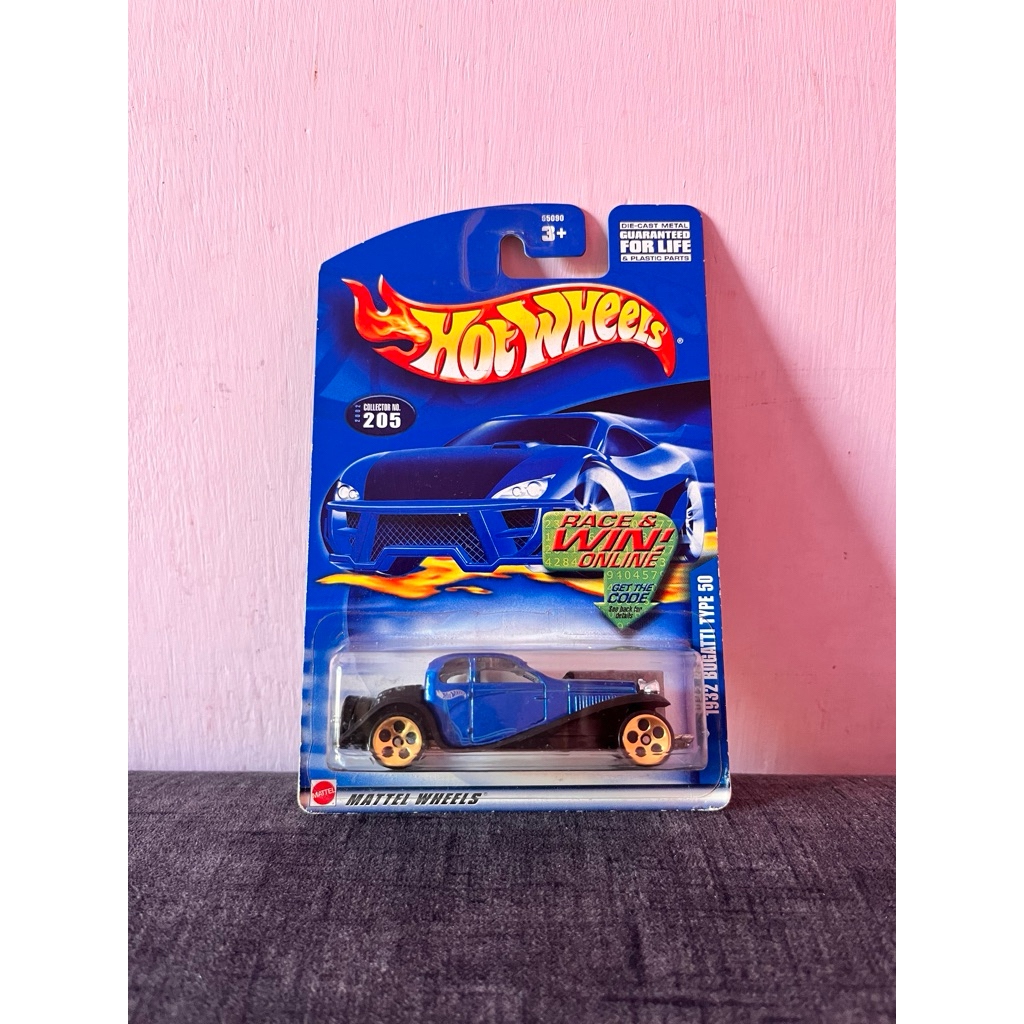 Hot Wheels 1932 Bugatti Type 50 Blue Card Old Vintage (VHTF RARE)