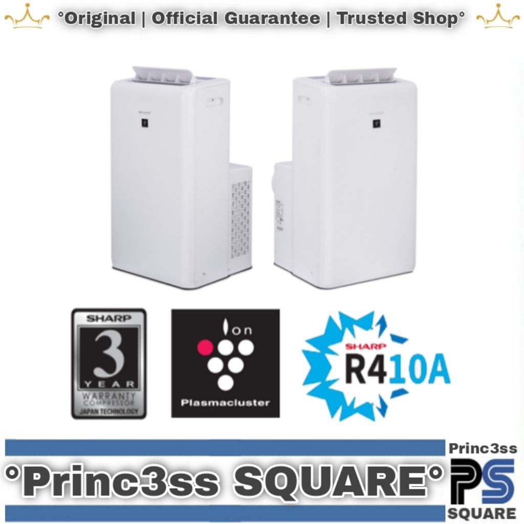 SHARP CVP10ZCY AC PORTABLE 1 PK PLASMACLUSTER ION CV P10ZCY