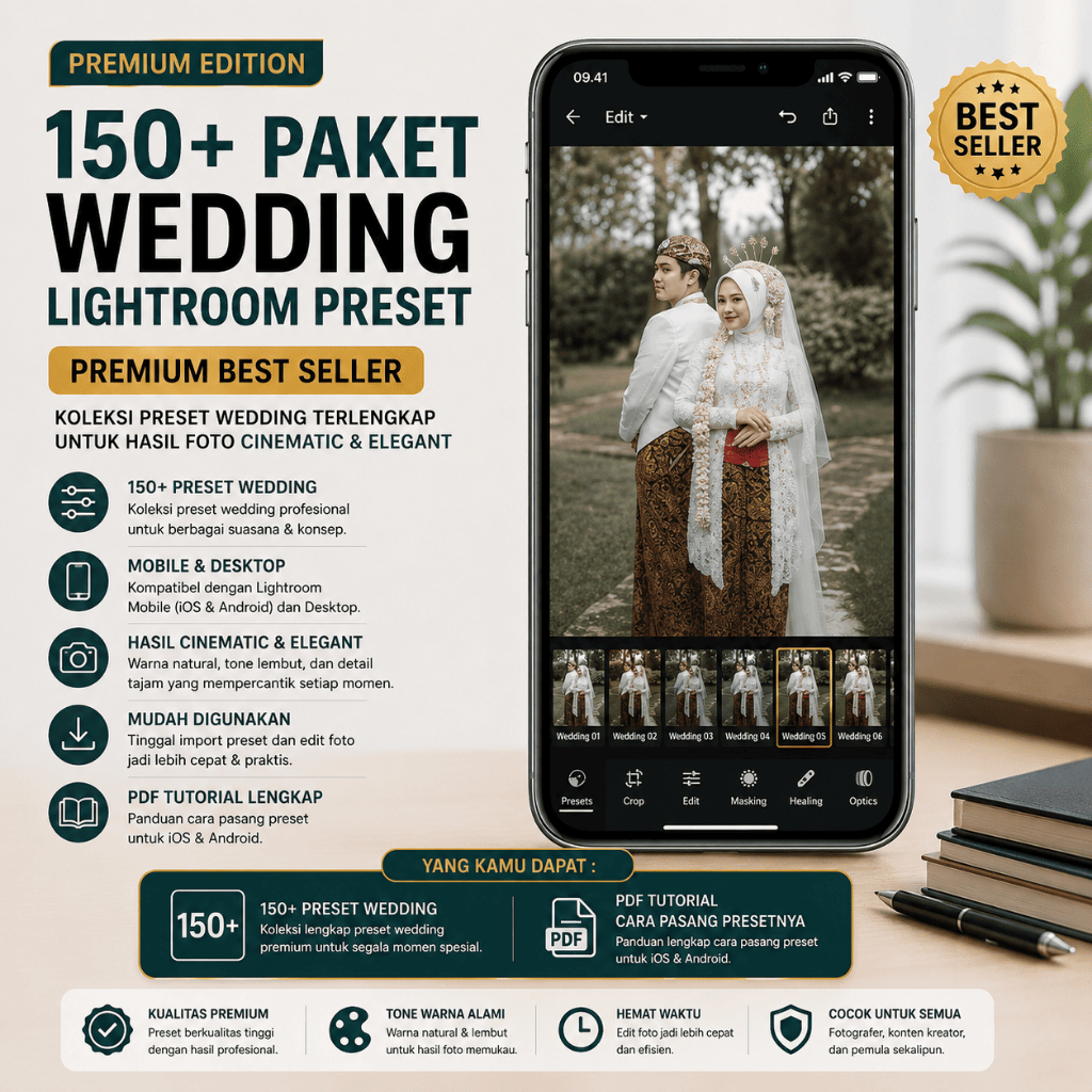 150+ Paket Wedding Lightroom Preset