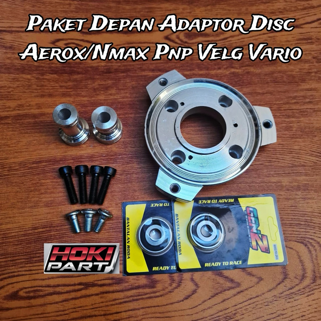 Adaptor disc Depan Aerox/Nmax Pnp Velg Vario 125/150/Adaptor Plendes Paket depan custom Velg vario