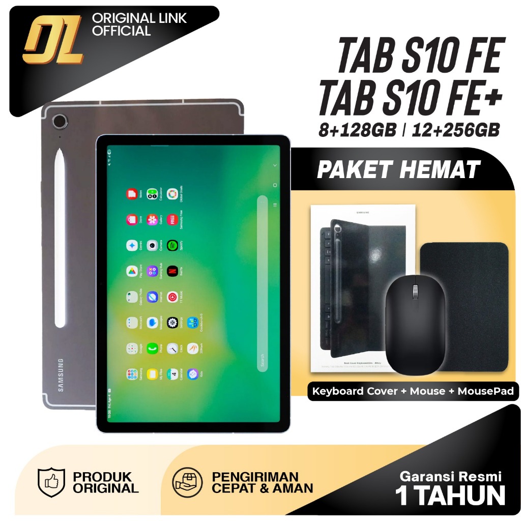 Samsung Galaxy Tab S10 FE+ S10 FE Plus 5G Wifi 8/128 12/256 GB Tablet 10 inch Tab 13 inch