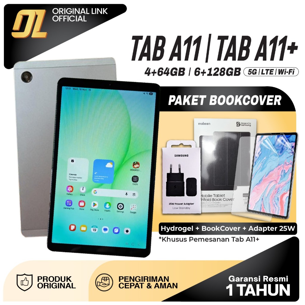Samsung Galaxy Tab A11+ Plus A11 Wifi LTE 5G 4/64 GB 6/128 GB Tablet Android Original