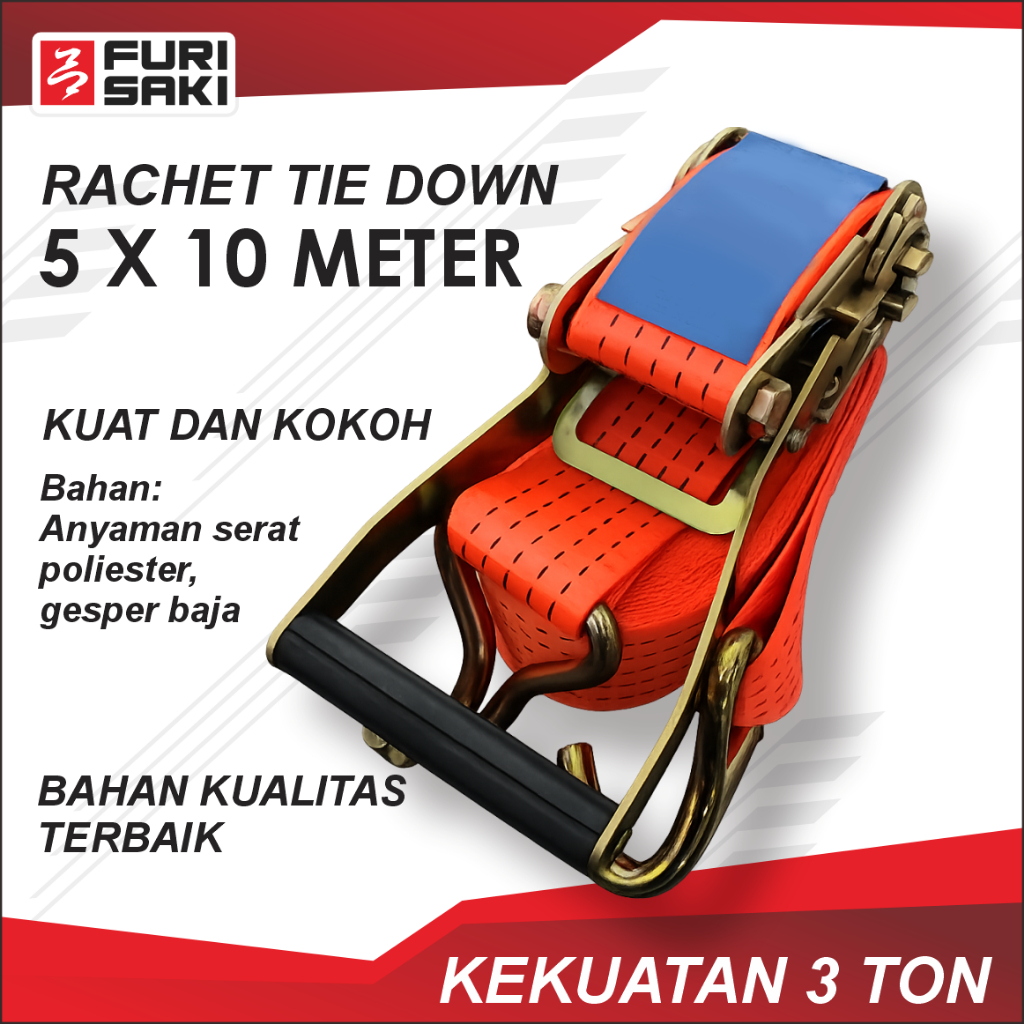 Cargo Lashing Belt 2"/ Rachet Tie Down Webbing Track Belt 3 Ton 10M